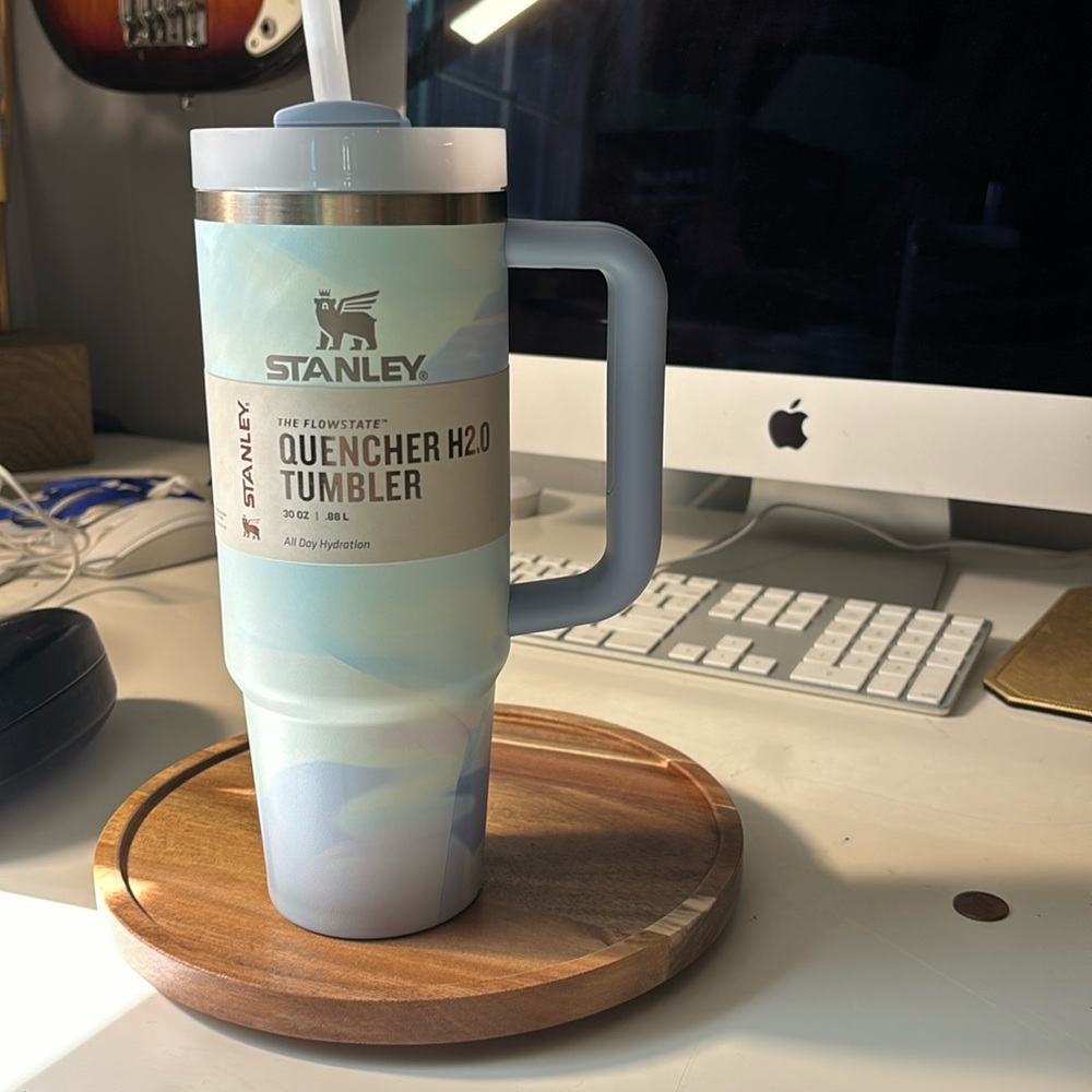 Blue 30 oz Stanley. Blue swirl